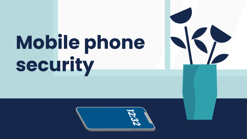 text: Mobile phone security banner