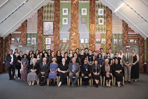 group photo of medical students and guest at Terenga Pararoa Marae