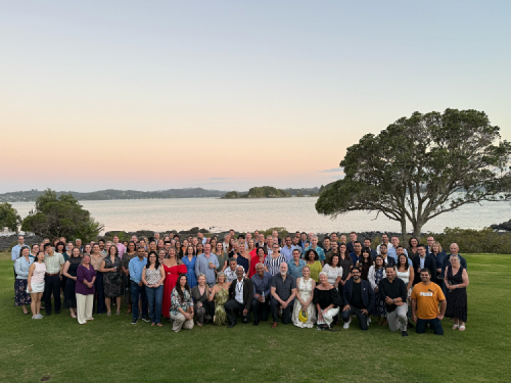 group photo of Vascular Society of Aotearoa New Zealand Annual Scientific Meeting attendees at waitangi