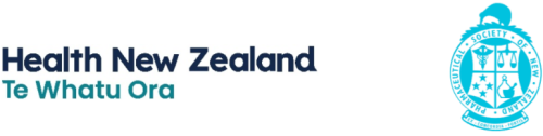Health New Zealand | Te Whatu Ora (Health NZ) and the Pharmaceutical Society of New Zealand (PSNZ) logos